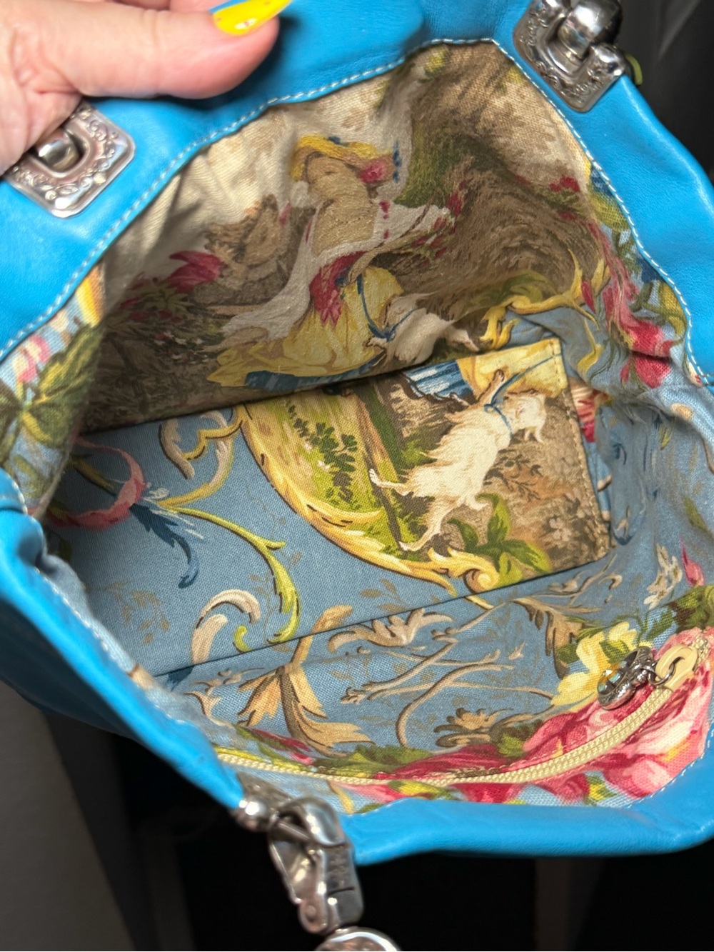 Brighton “Heart Stitch” reversible leather tote (vintage/Y2K-era Brighton) - Picture 8 of 8